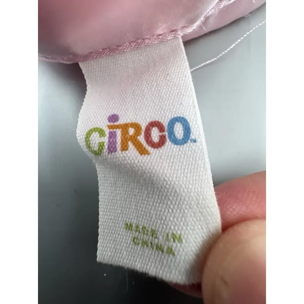 Circo Little Love Bug Pink Flower Lovey Baby Security Blanket Satin Like Trim